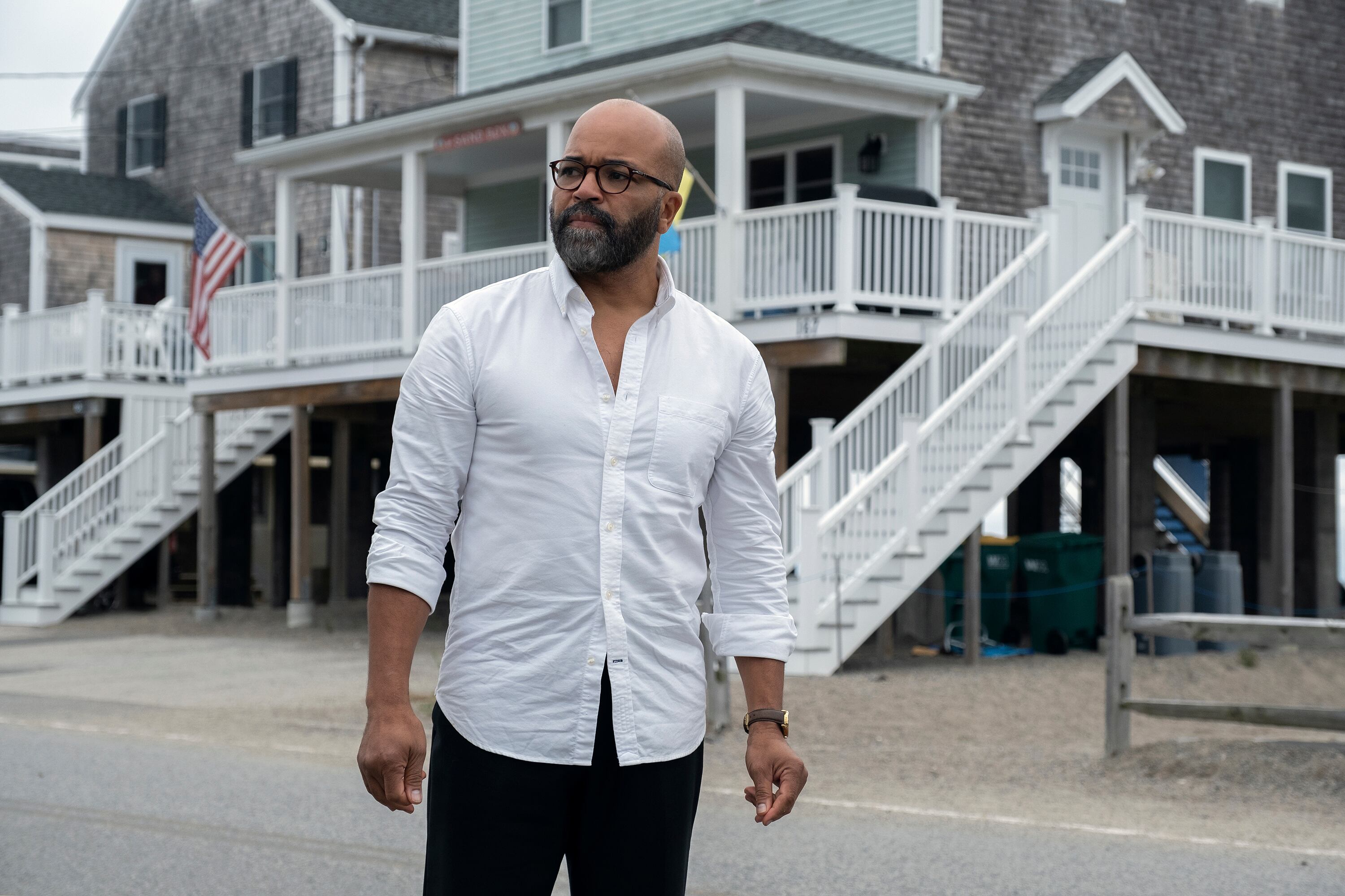 En esta imagen proporcionada por MGM, Jeffrey Wright en una escena de "American Fiction". (Claire Folger/MGM-Orion vía AP)