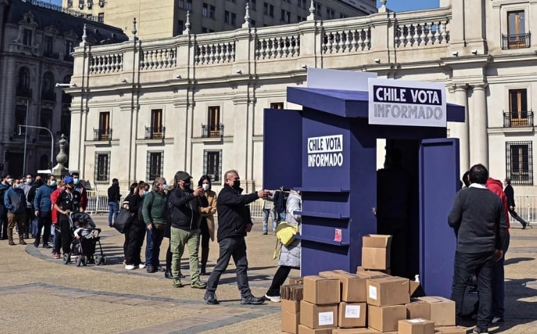 Votación en el plebiscito constitucional de Chile (Web)