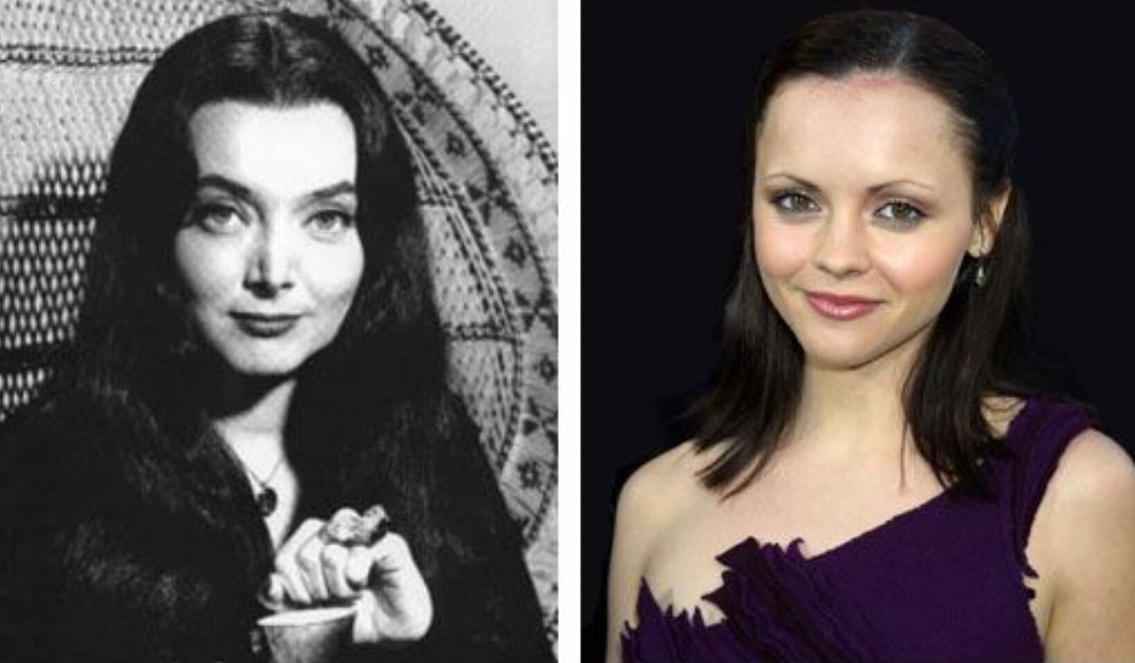 Carolyn Jones y Christina Ricci, el parecido es innegable.