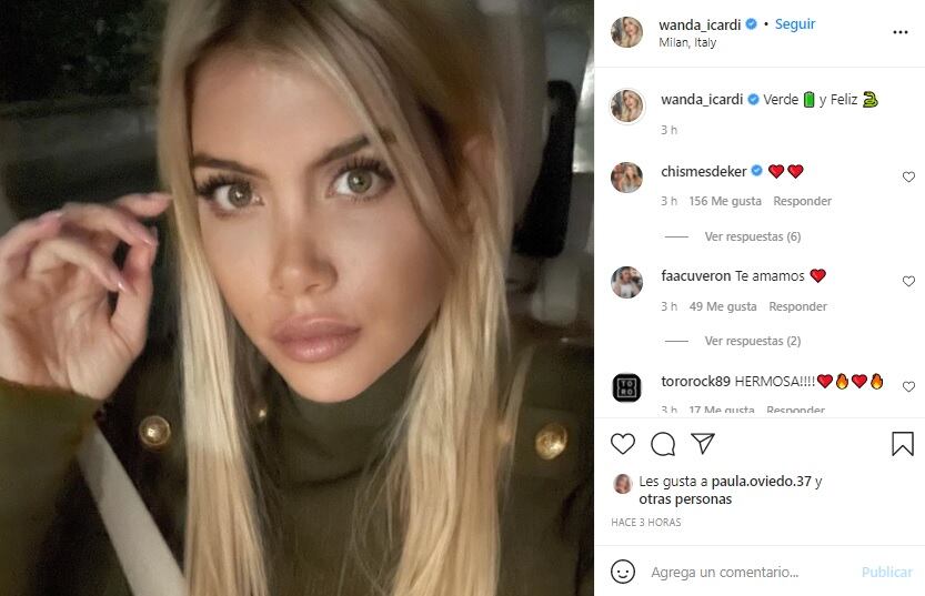 Wanda Nara está "feliz" en Milán con sus hijas y Mauro Icardi