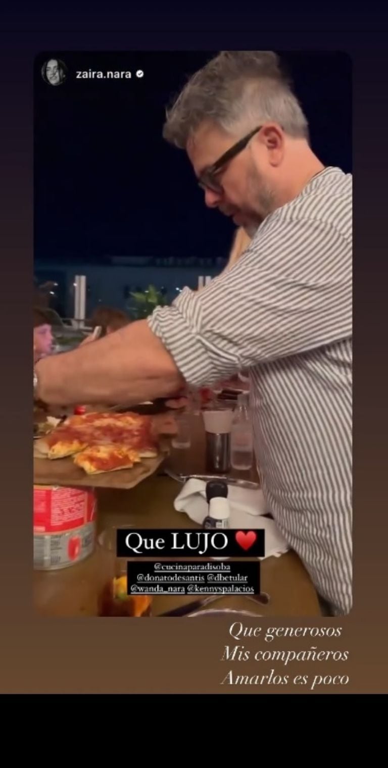 La conductora y el jurado compartieron una cena muy particular.