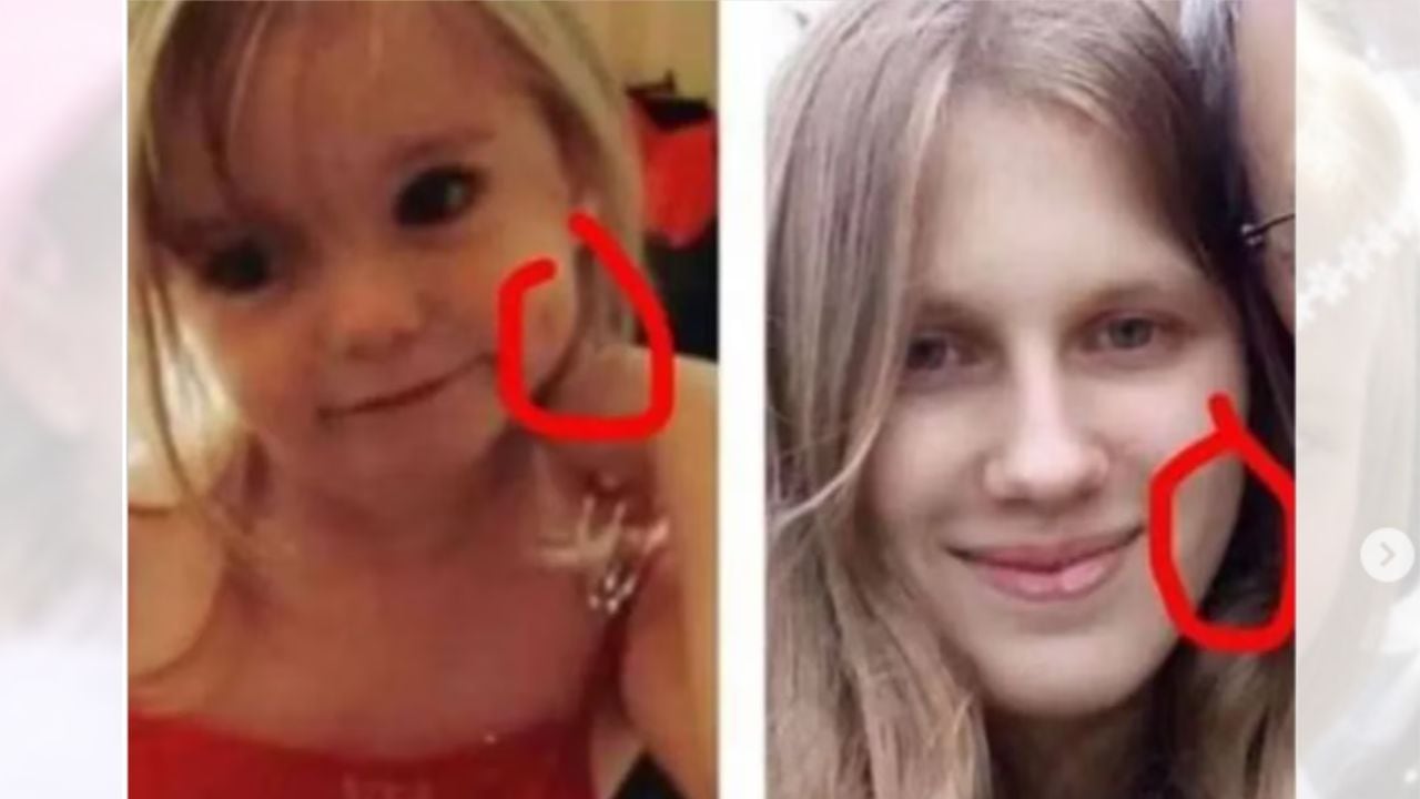 La joven que dice ser Madeleine McCann compartió asombrosas fotos comparativas.