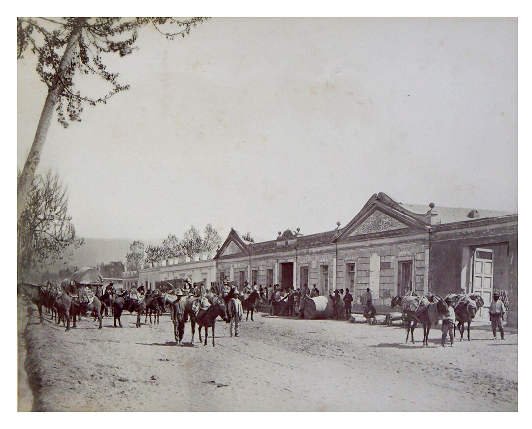 La Mendoza Moderna, vista de la Bodega de Maessen en plena producción. Ubicada frente al Molino de Mota, al norte de la Alameda.