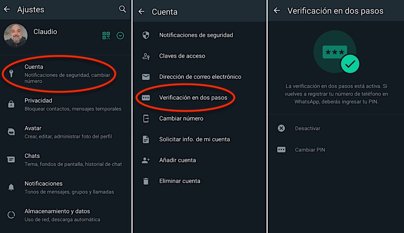 Cómo activar la función de verificación en dos pasos en Android para evitar que te roben la cuenta de WhatsApp