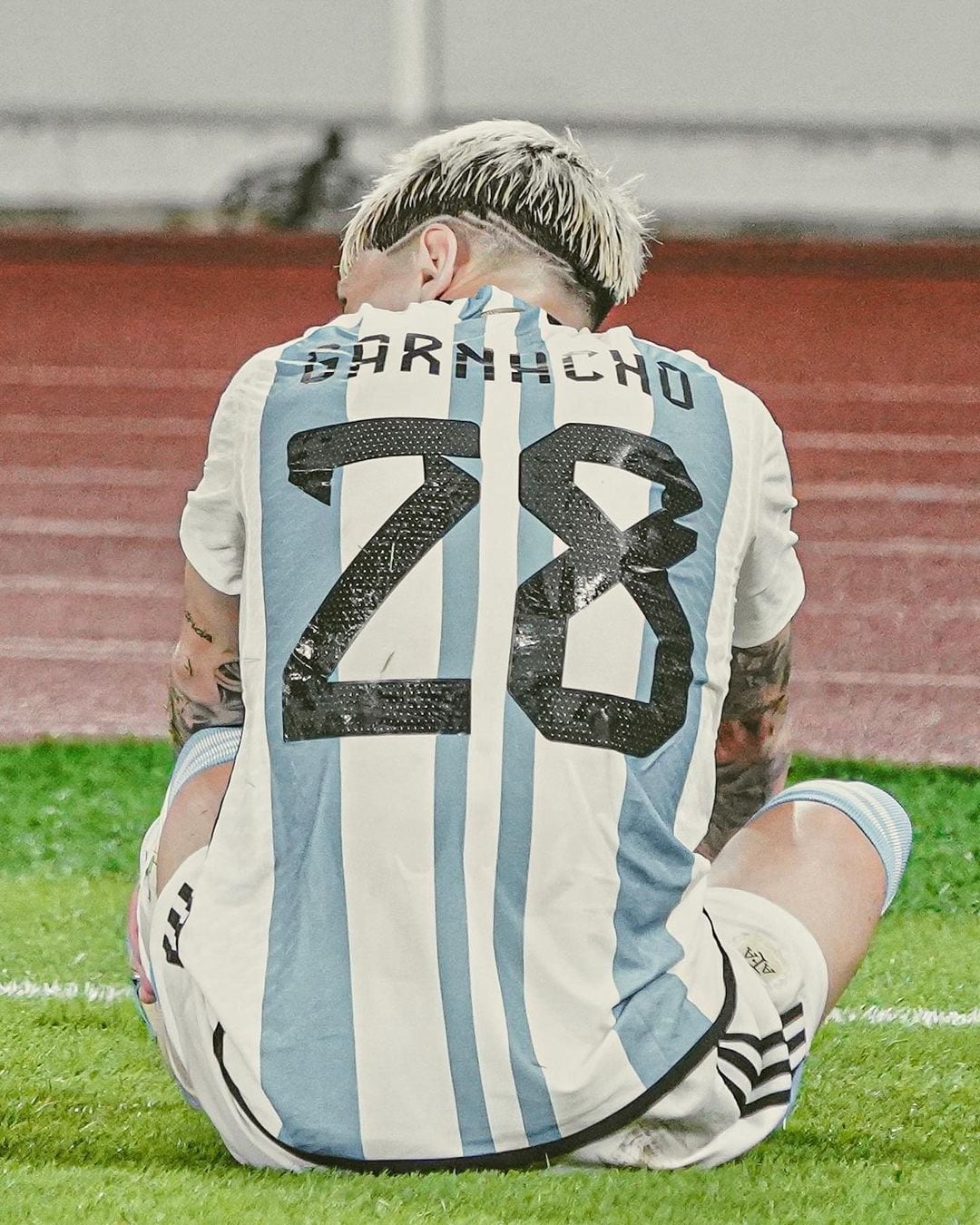 Alejandro Garnacho en su debut con la camiseta de la selección