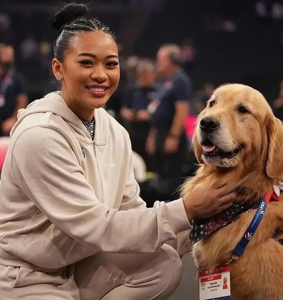 Beacon, fue incorporado a la delegación de gimnasia artística de EEUU como acompañante terapéutico.