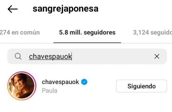 Paula continua siguiendo a la China en Instagram