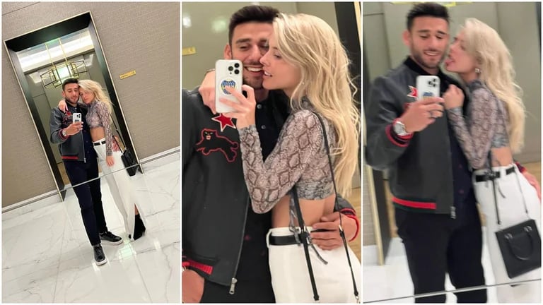 Toto Salvio con su actual pareja.