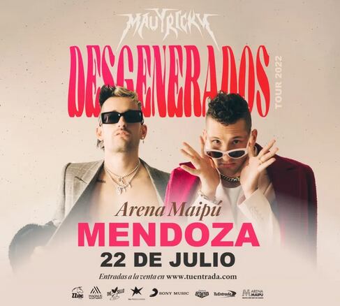 Mau y Ricky Montaner, en Mendoza.