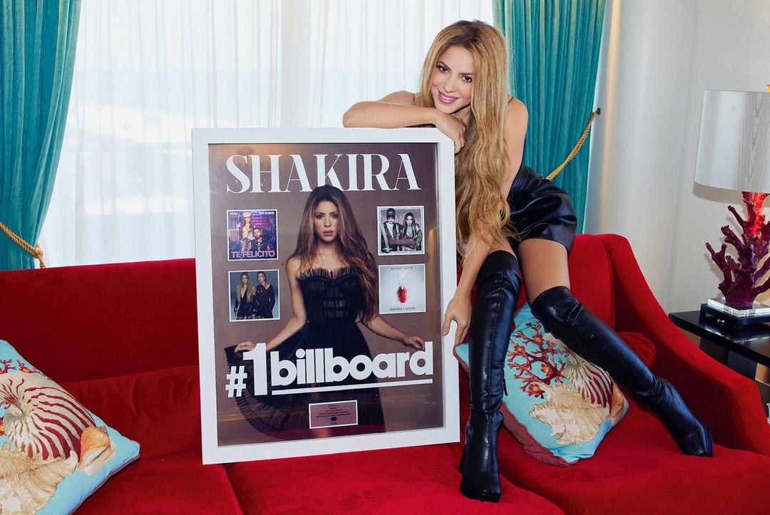 Shakira en los Billboard. Gentileza Instagram.