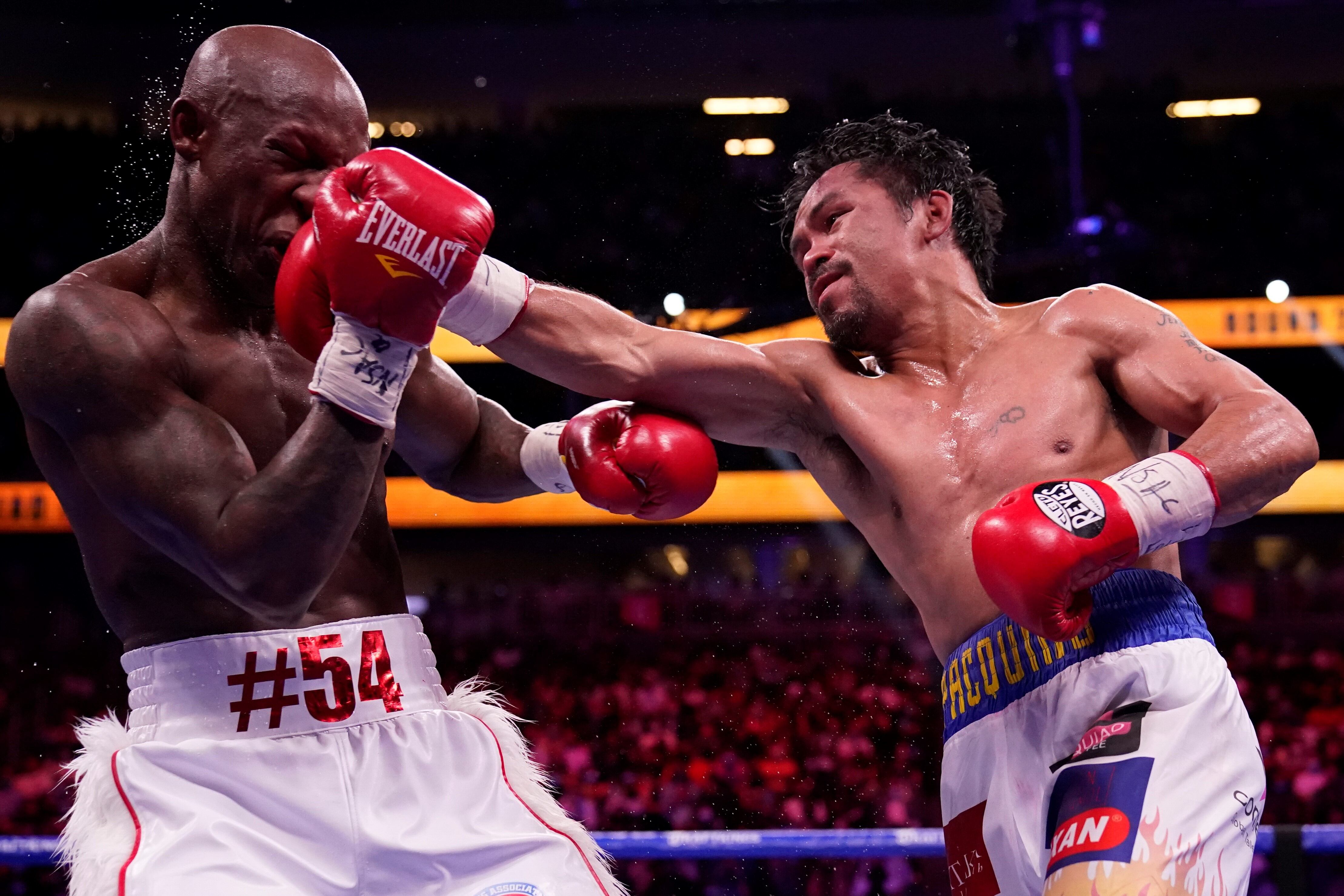 Pacquiao también ofreció momentos de precisión en sus golpes. El cubano recibió, no se la llevó barata./AP