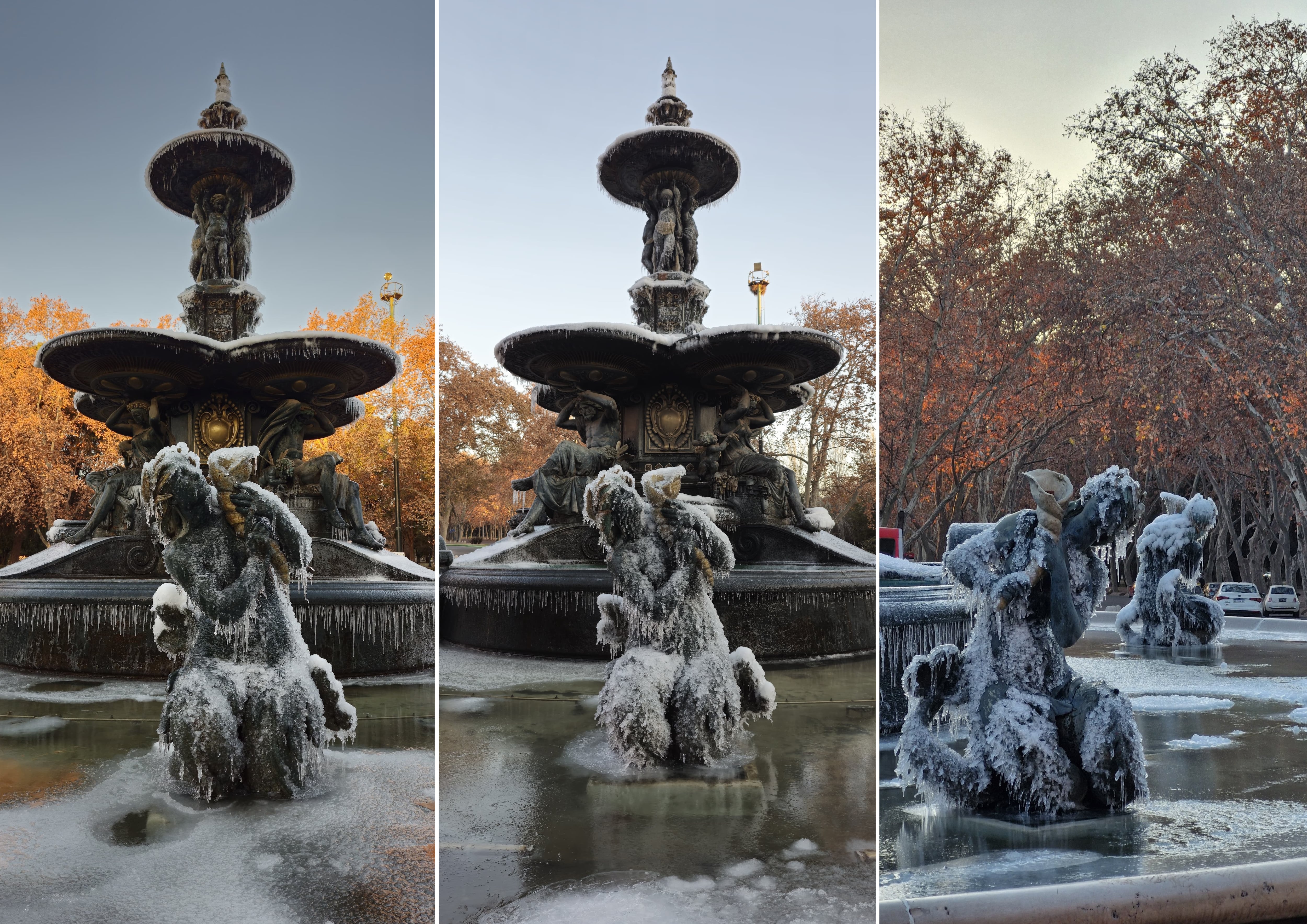 La Fuente de los Continentes, congelada  / Foto gentileza Ayrton Peyrille