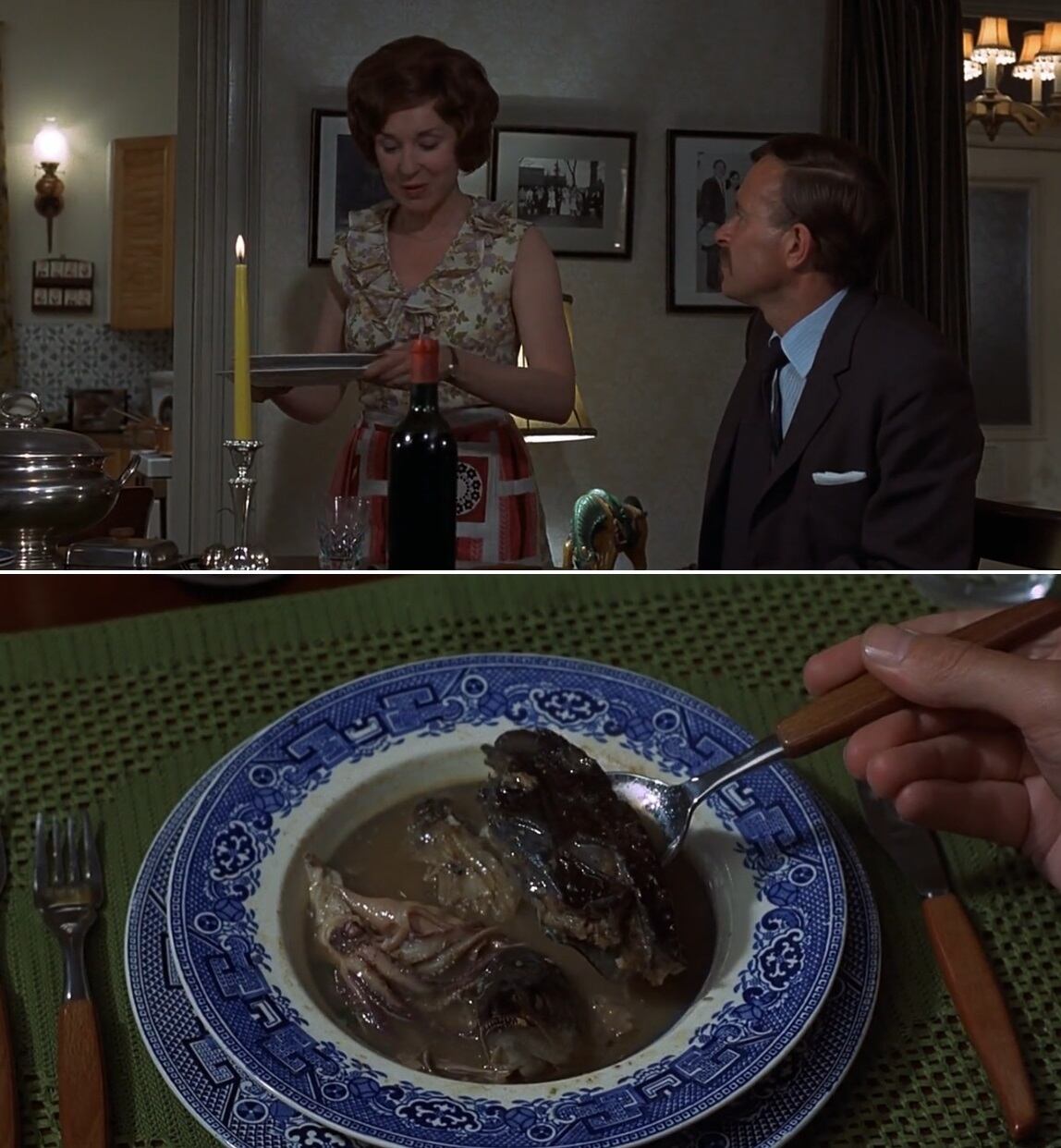 La comida tiene una constante (y desagradable) presencia en "Frenesí" (Frenzy, 1972)