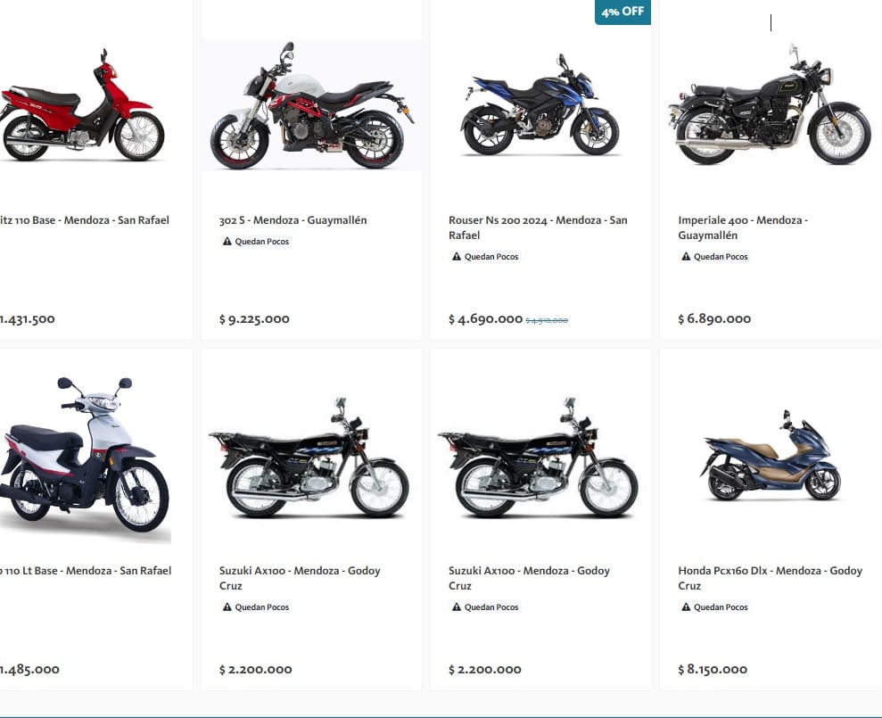 Créditos para comprar motos