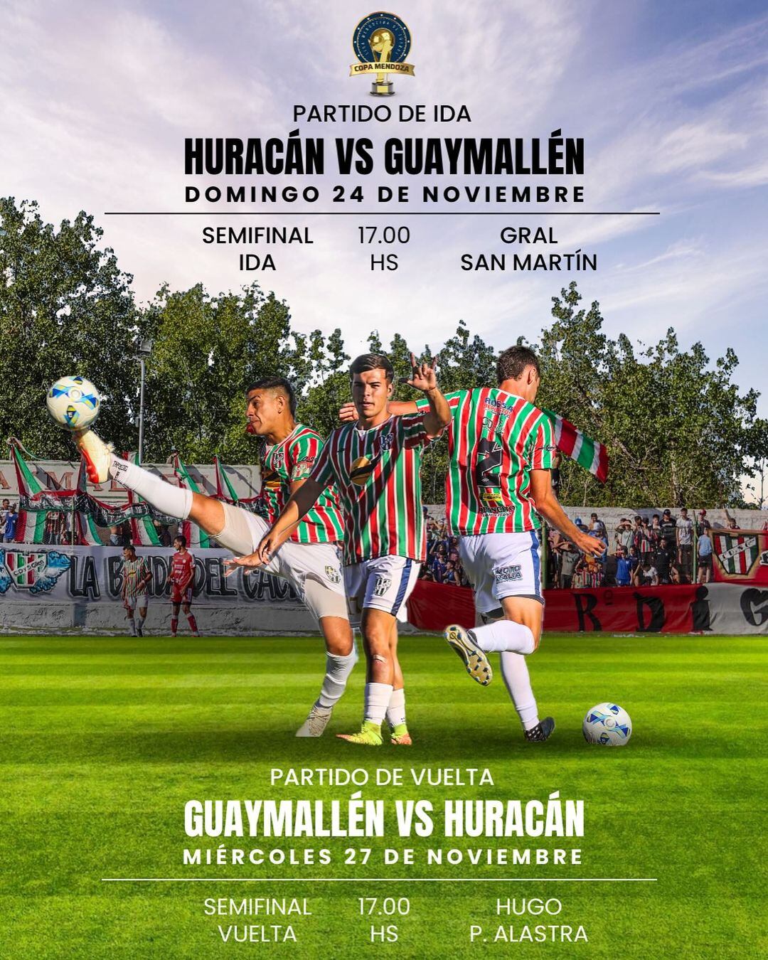 Deportivo Guaymallén vs Huracán Las Heras por Copa Mendoza