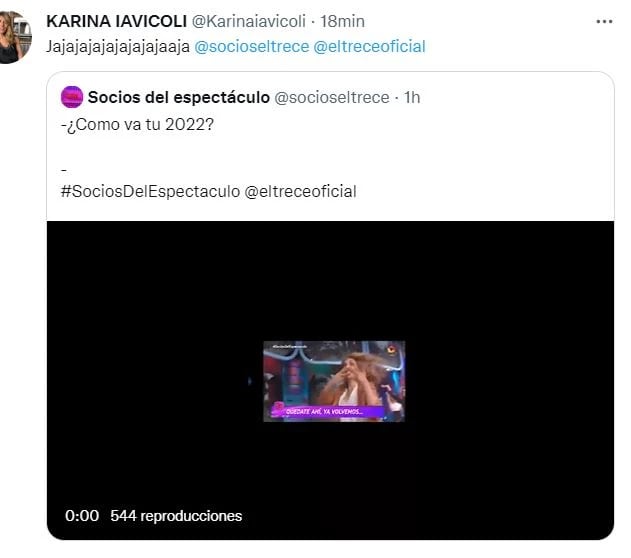 Karina Iavícoli sufrió una dura caída en vivo.