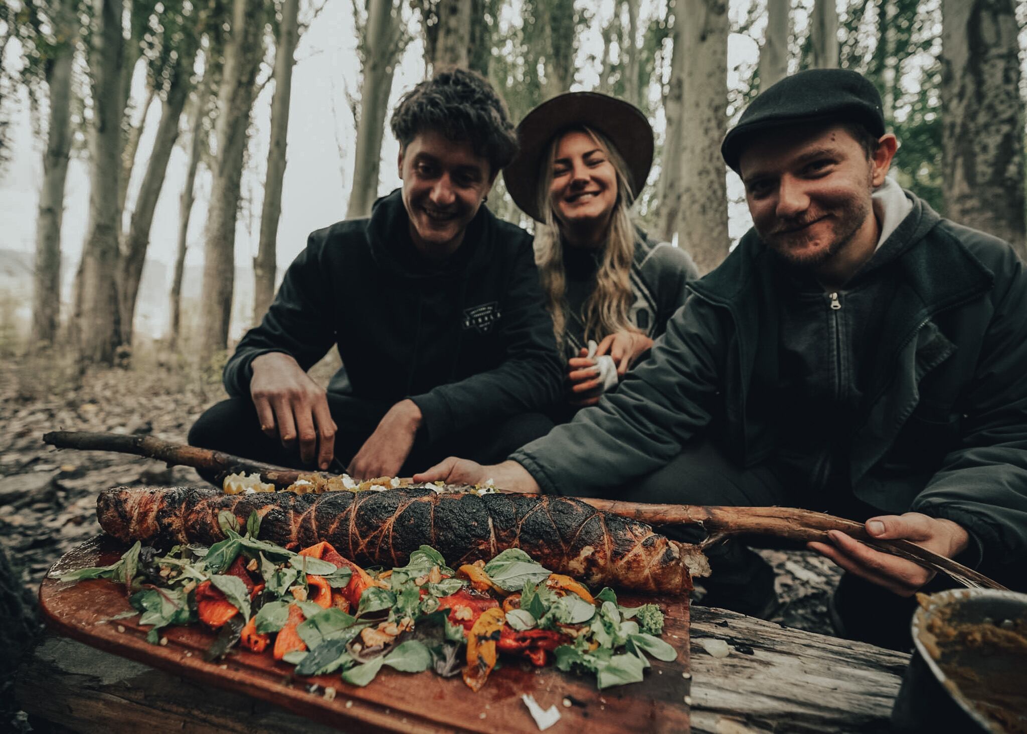 Pedro Martinet, Mica Ponce y Martin Russo, cocineros.