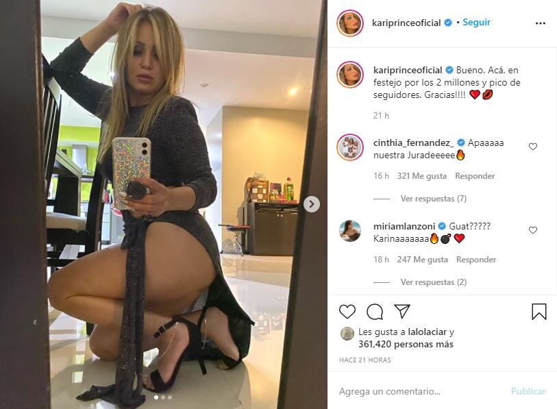 Karina La Princesita agradeció a sus fans.