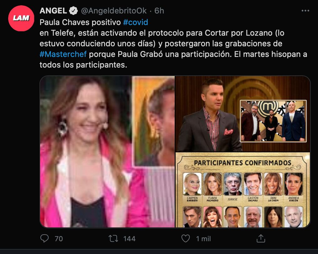 El periodista fue quien tuvo la primicia.