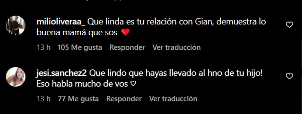 Seguidores de Jimena Barón celebraron el gesto de llevar al hermano de Momo de vacaciones