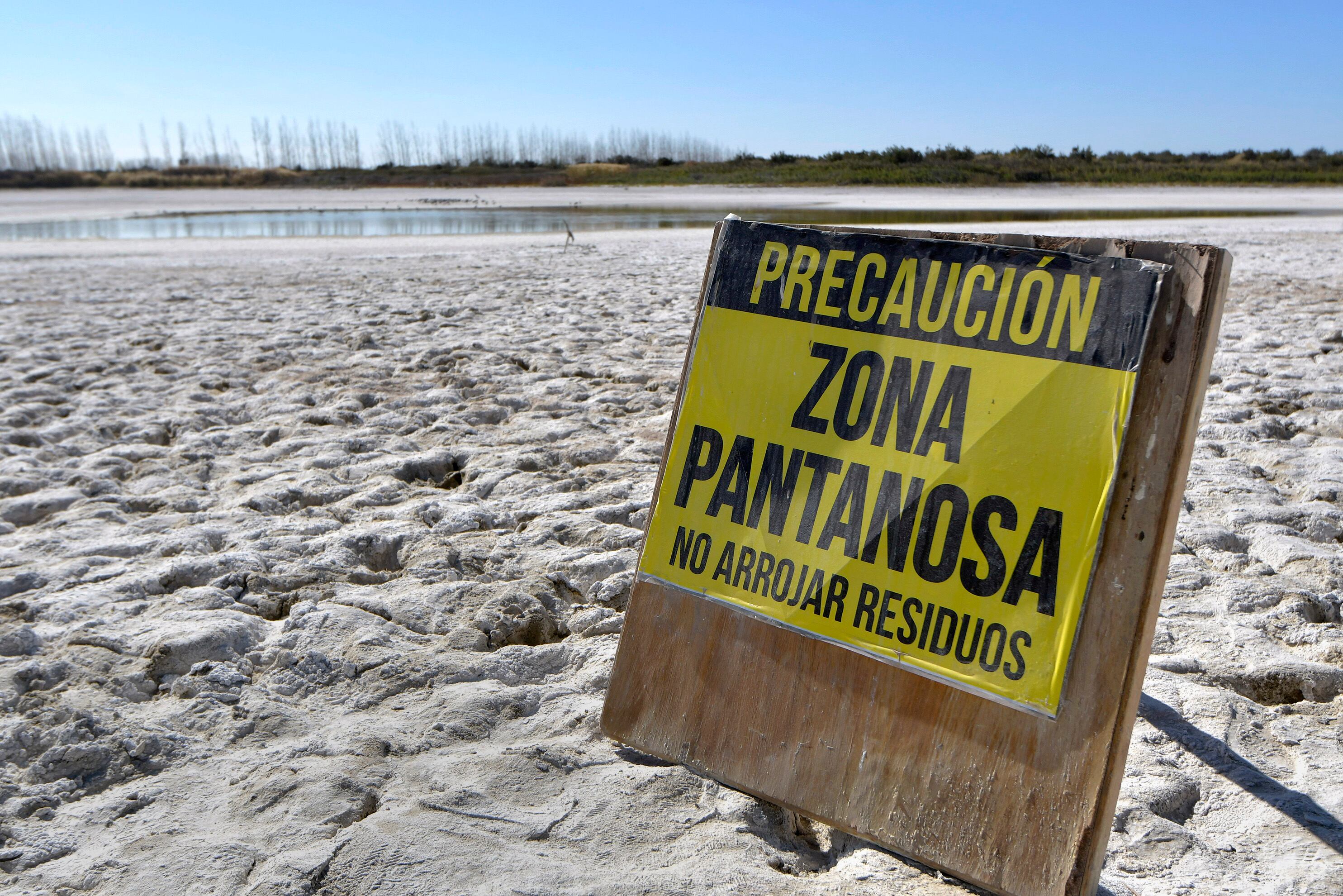 La Laguna del Viborón, un humedal clave que está al borde de la sequía absoluta y desaparición. Foto: Orlando Pelichotti / Los Andes.