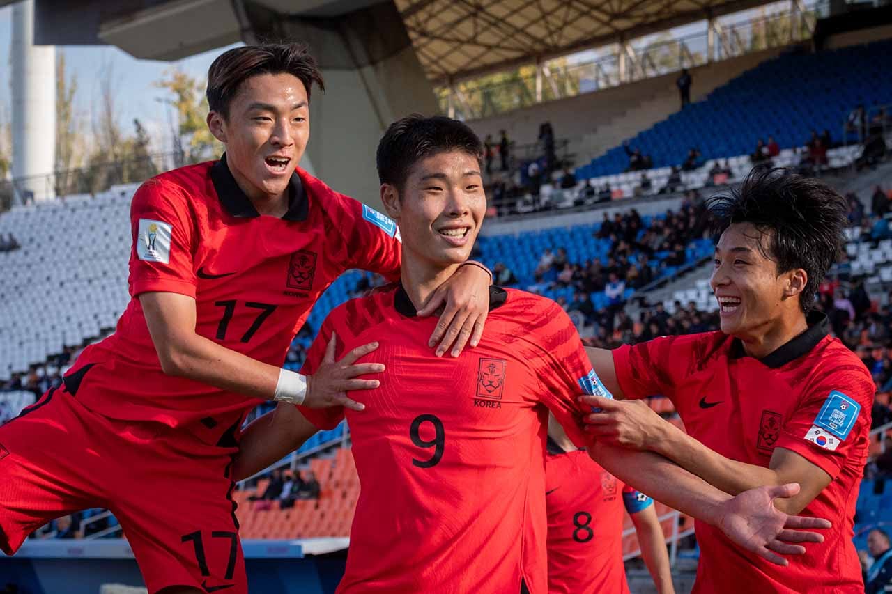 Corea del Sur dio el golpe, le ganó a Francia y allí estuvo Los Andes para retratar el festejo asiático. Foto: Ignacio Blanco