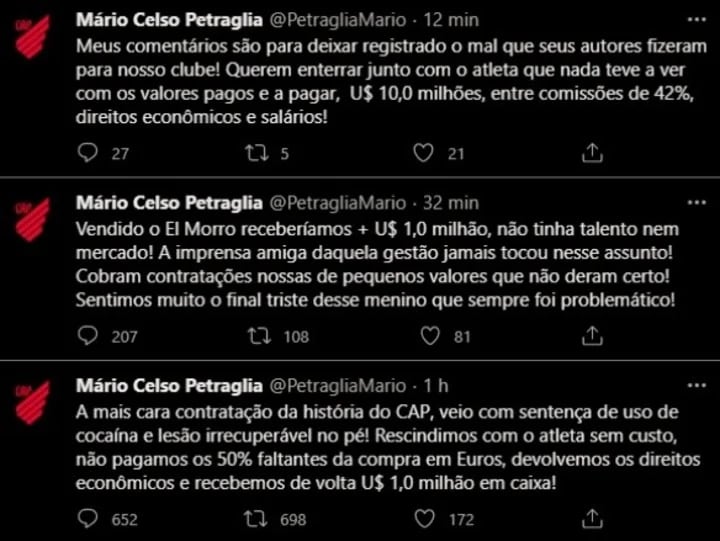 El presidente de Paranaense se despachó con todo. / Gentileza.