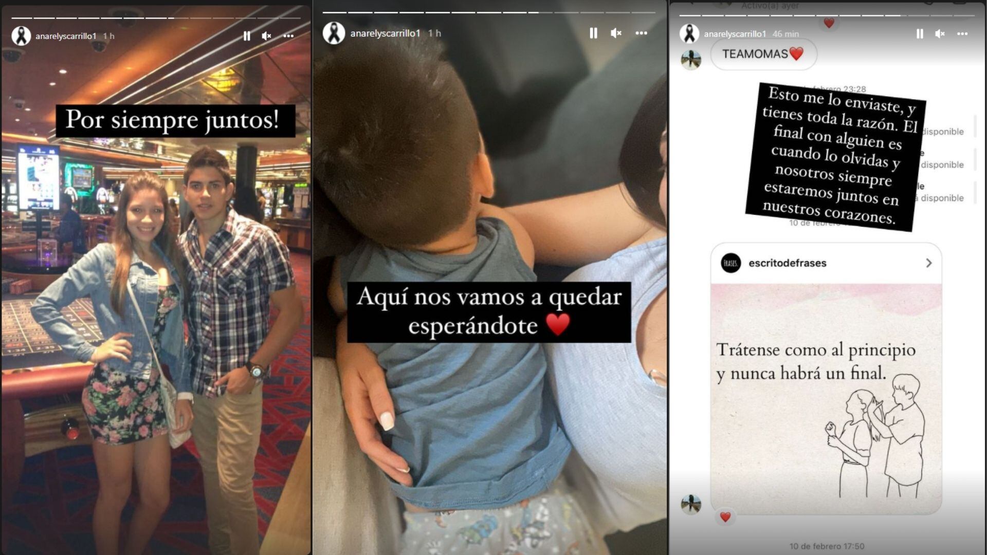 "Aquí nos vamos a quedar esperándote", escribió Ana en las redes.