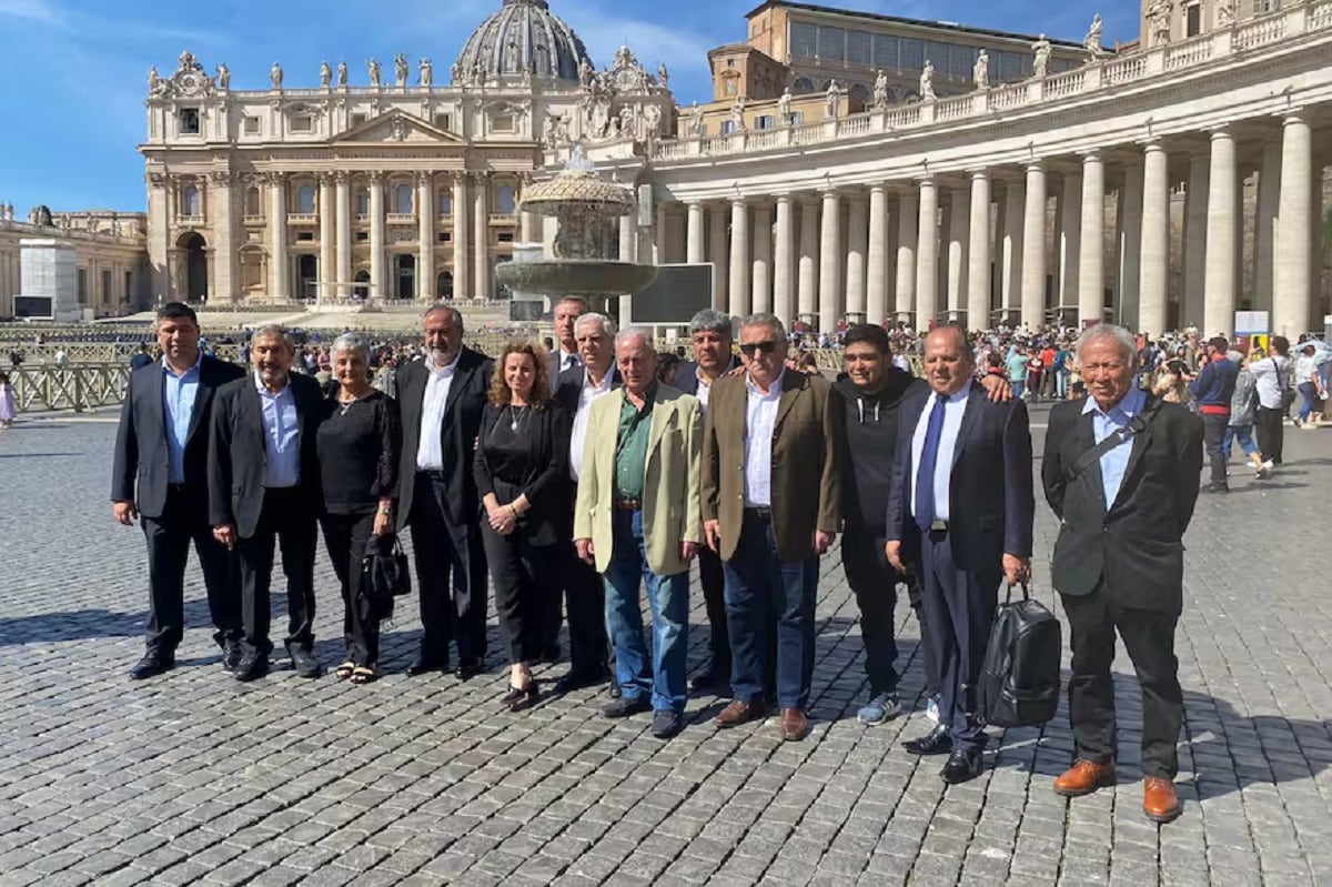 El papa Francisco recibió a una comitiva de la CGT (Gentileza / La Nación)