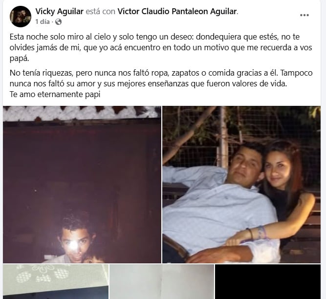 Mensajes en las redes para Víctor Claudio Pantaleón Aguilar, el camionero que murió en el vuelco de la ruta 7 (Facebook)