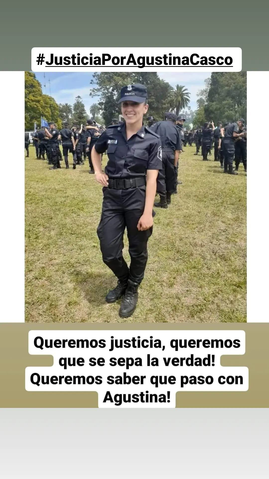 La familia de la cadete pide que una fuerza federal lleve a cabo la investigación. Foto: Gentileza Mel Casco / Facebook.