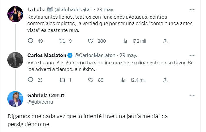 Cerruti insiste en que el país no está en crisis - Foto Twitter