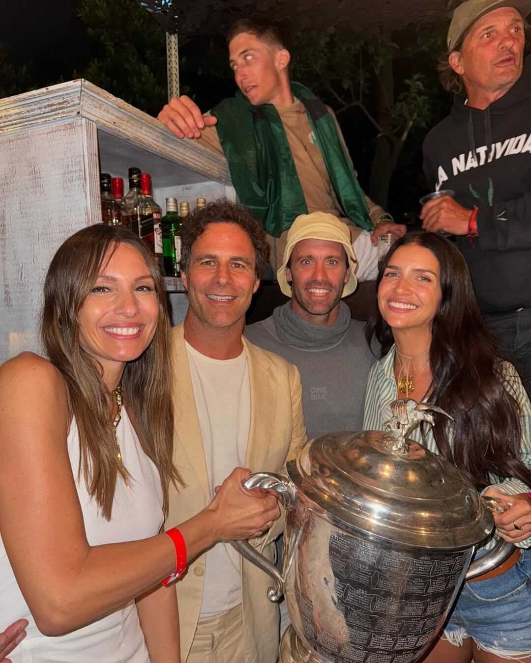 Wanda, Zaira Nara, L-Gante y Pampita festejaron el triunfo de Facundo Pieres en el Abierto de Polo.