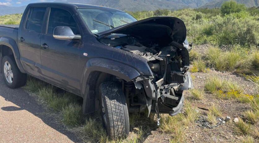 la camioneta quedó destruida