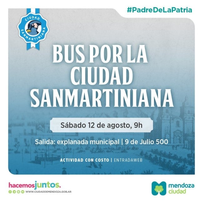 BUS POR LA CIUDAD SANMARTINIANA.