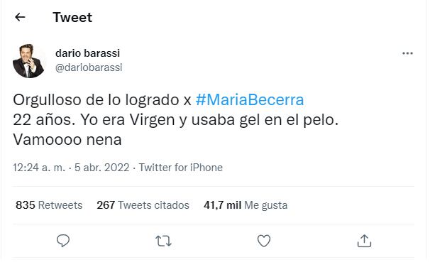 Dario Barassi en Twitter.