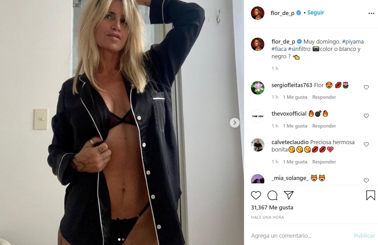 Florencia Peña compartió dos fotos en Instagram y arrancó suspiros a sus seguidores.