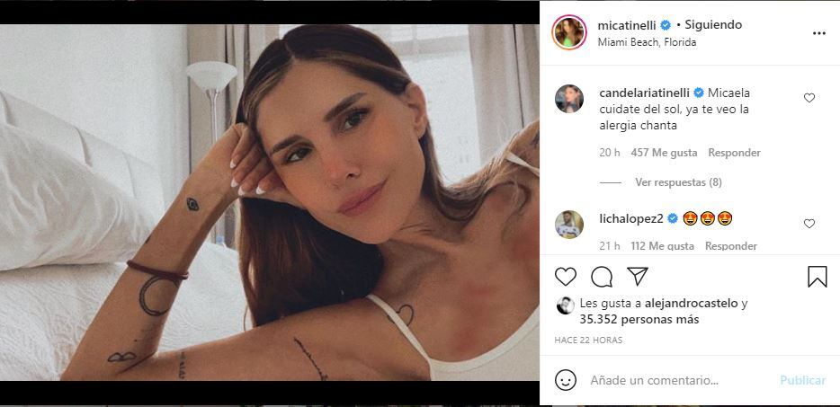 Cande Tinelli retó a su hermana Micaela.