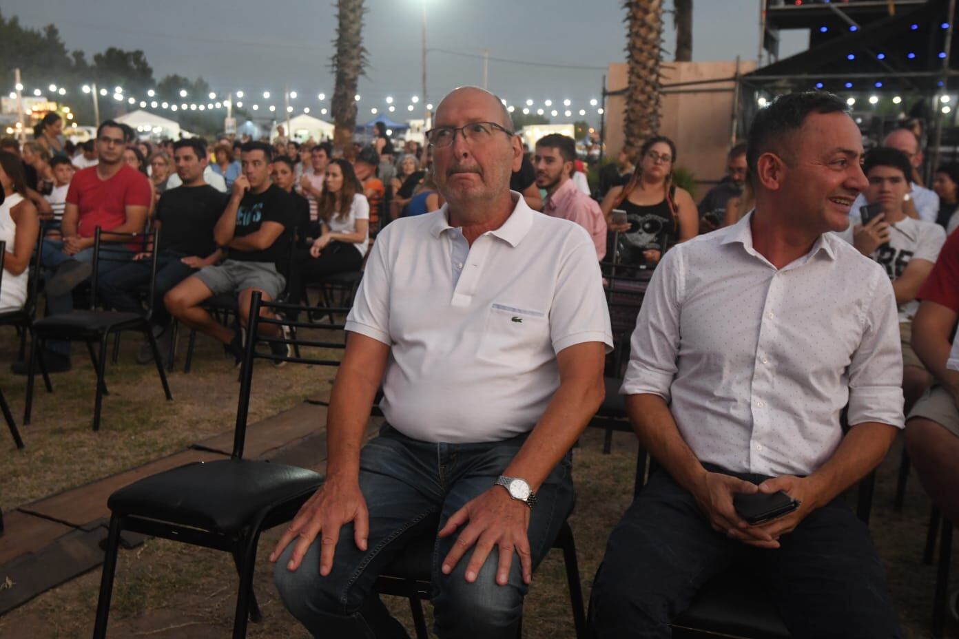 Fiesta de la Vendimia de Guaymallén 2023 en la rotonda de Salcedo. Marcelino Iglesias intendente de Guaymallén. Foto: José Gutiérrez / Los Andes