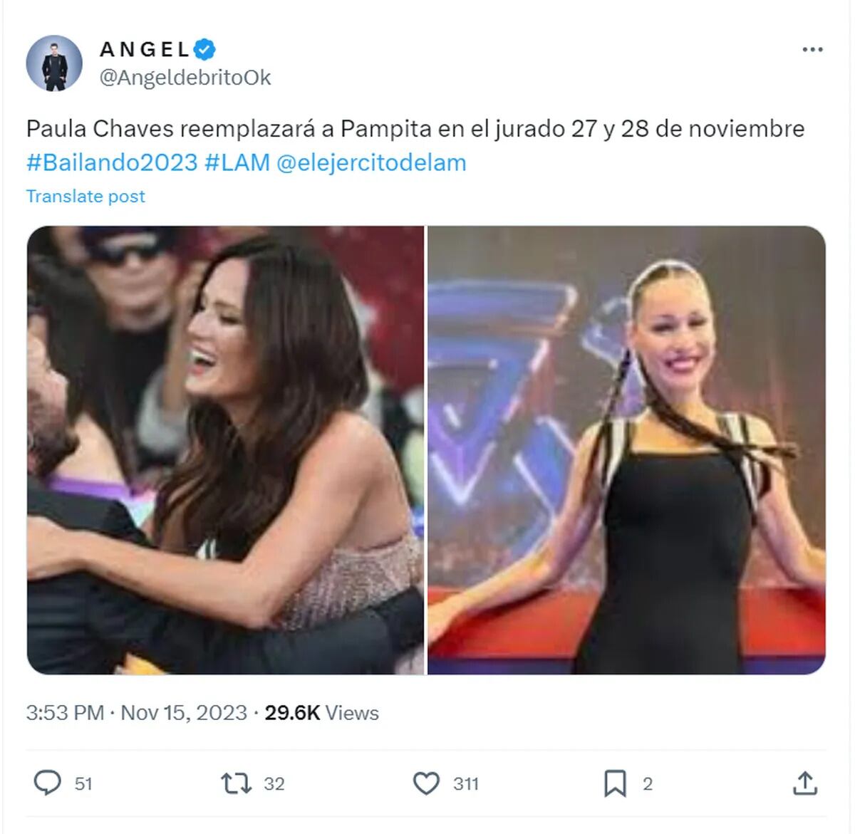 Pampita se va del Bailando y ya tiene reemplazo.