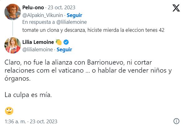 Lilia Lemoine se cruzó con militantes de La Libertad Avanza - X