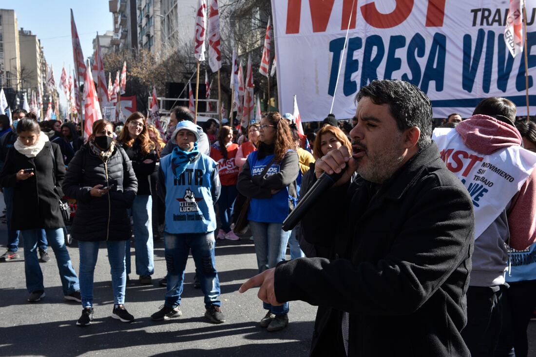 Protesta del Polo Obrero y organizaciones sociales por el centro de Córdoba ( Ramiro Pereyra /La Voz) 