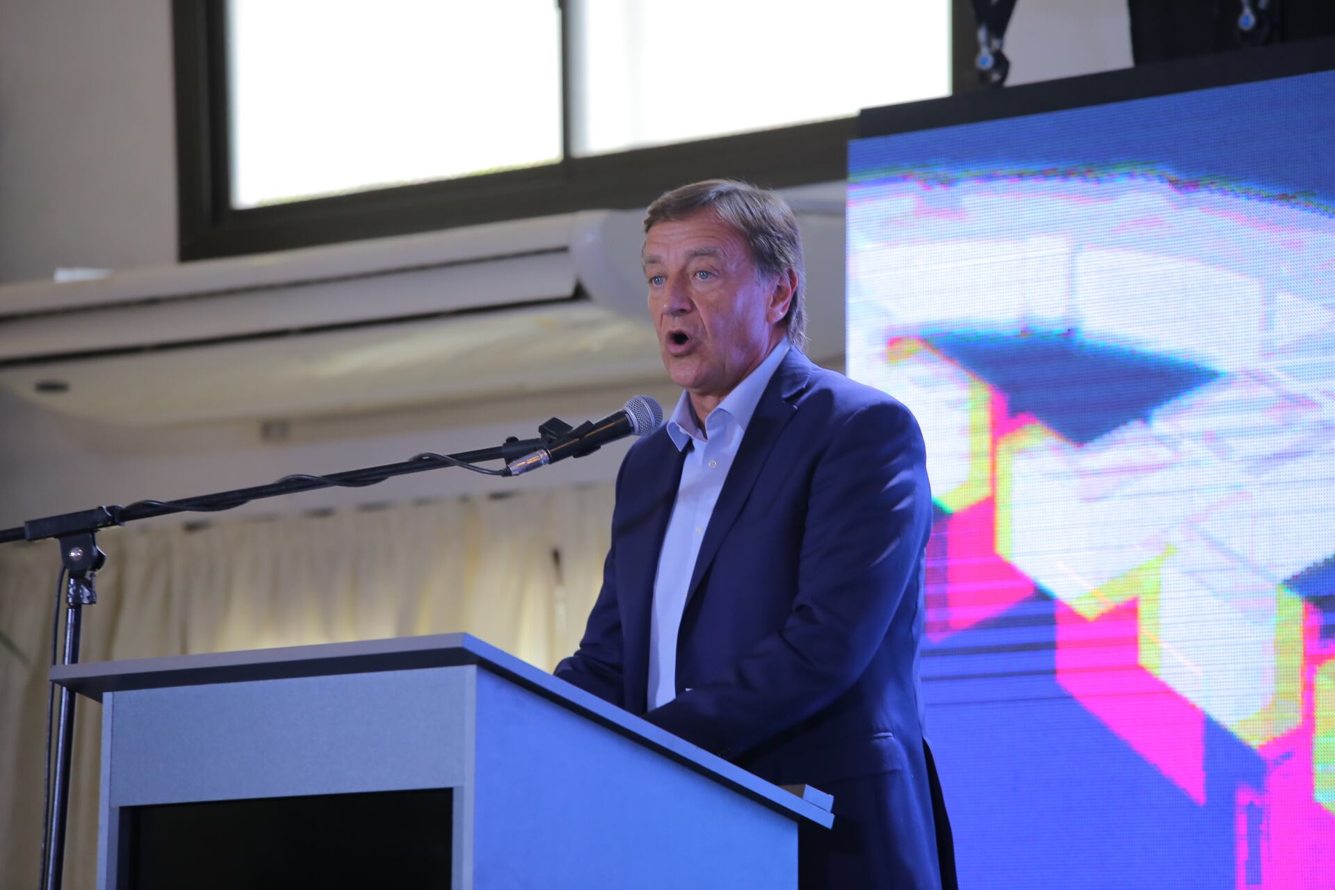 Rodolfo Suárez en el almuerzo de las Fuerzas Vivas en San Rafael. Foto: Prensa Mendoza