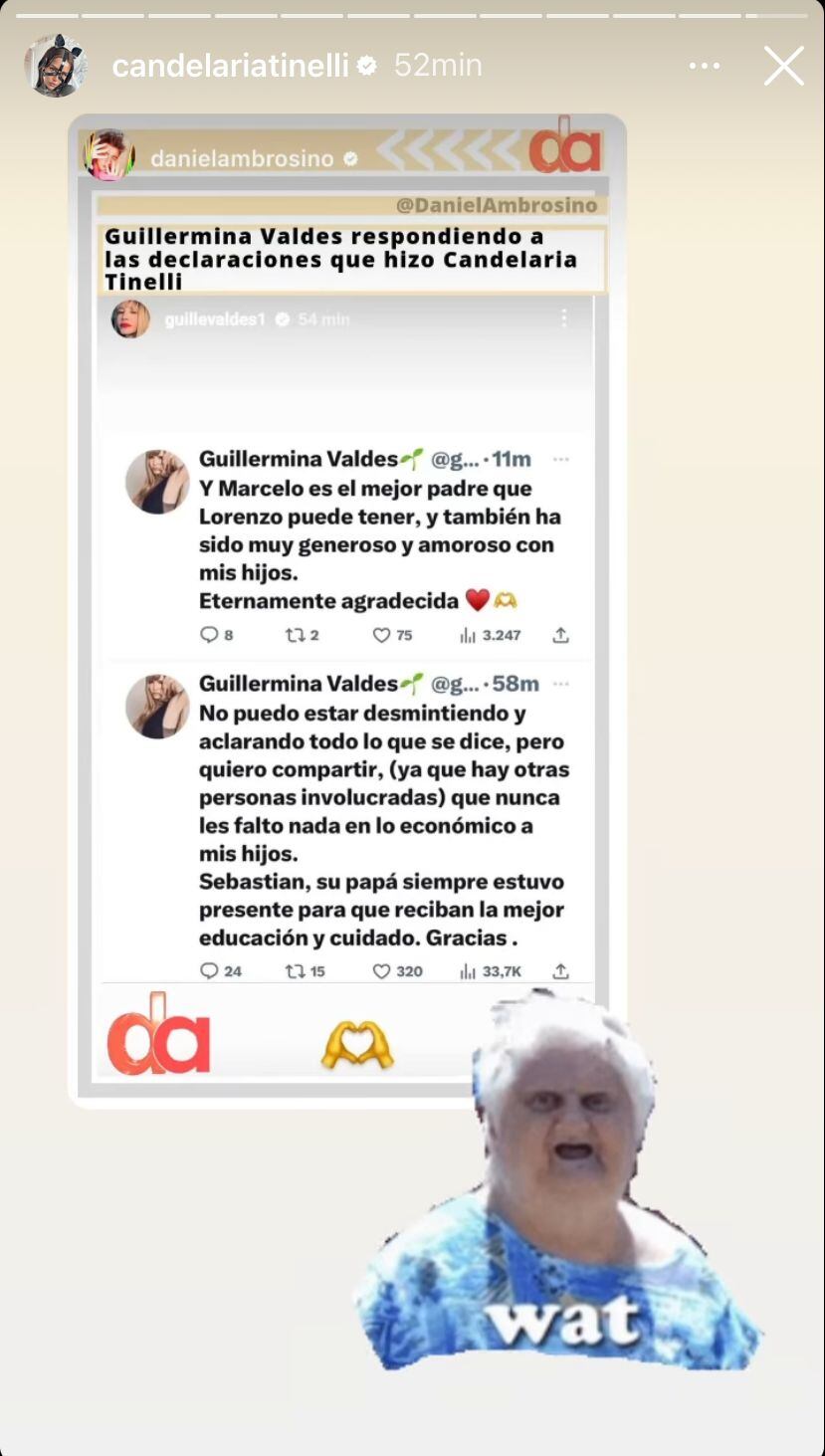 Guerra entre Cande Tinelli y Guillermina Valdés.