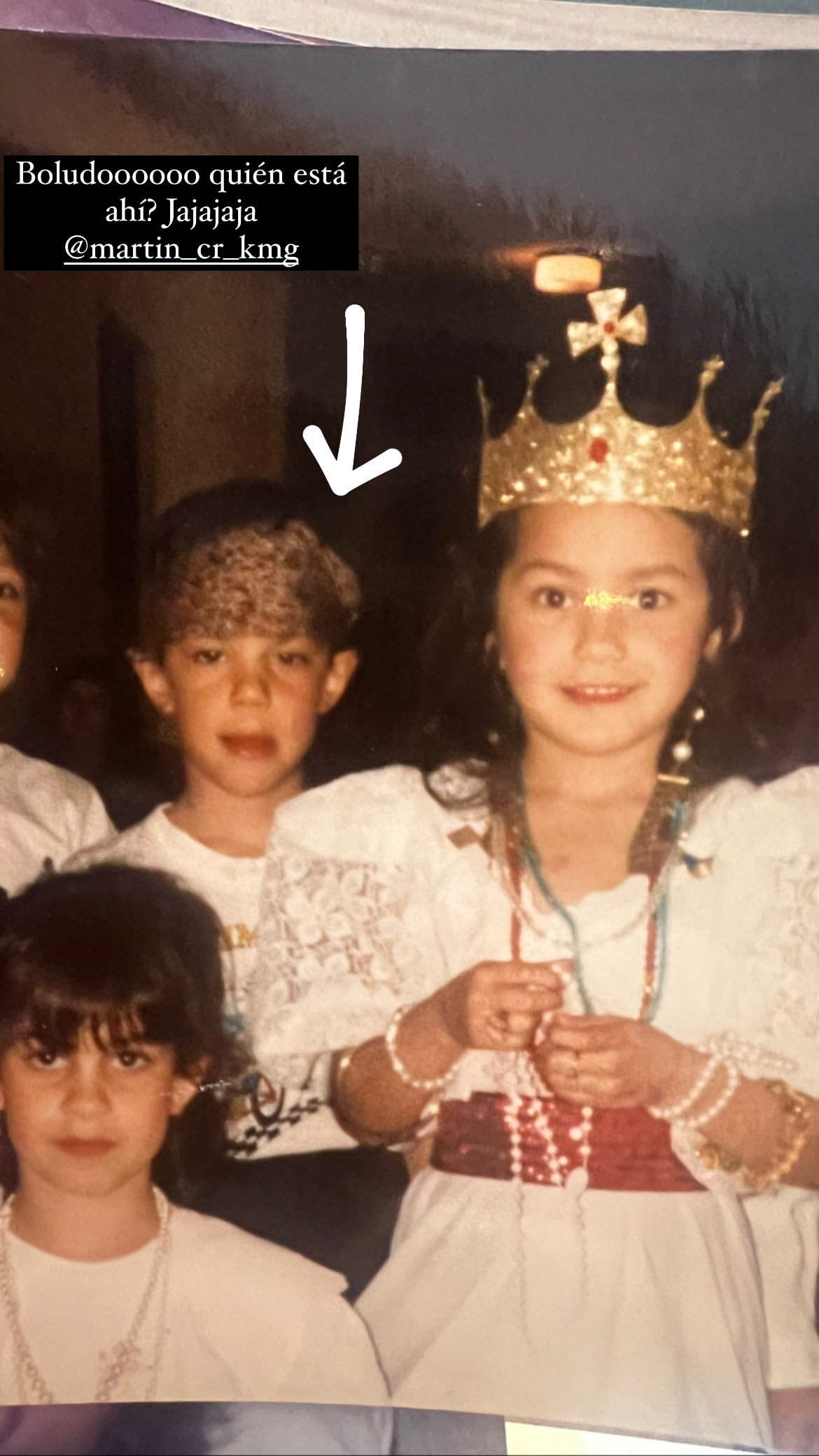 Así era Karina La Princesita de niña. Gentileza Instagram.