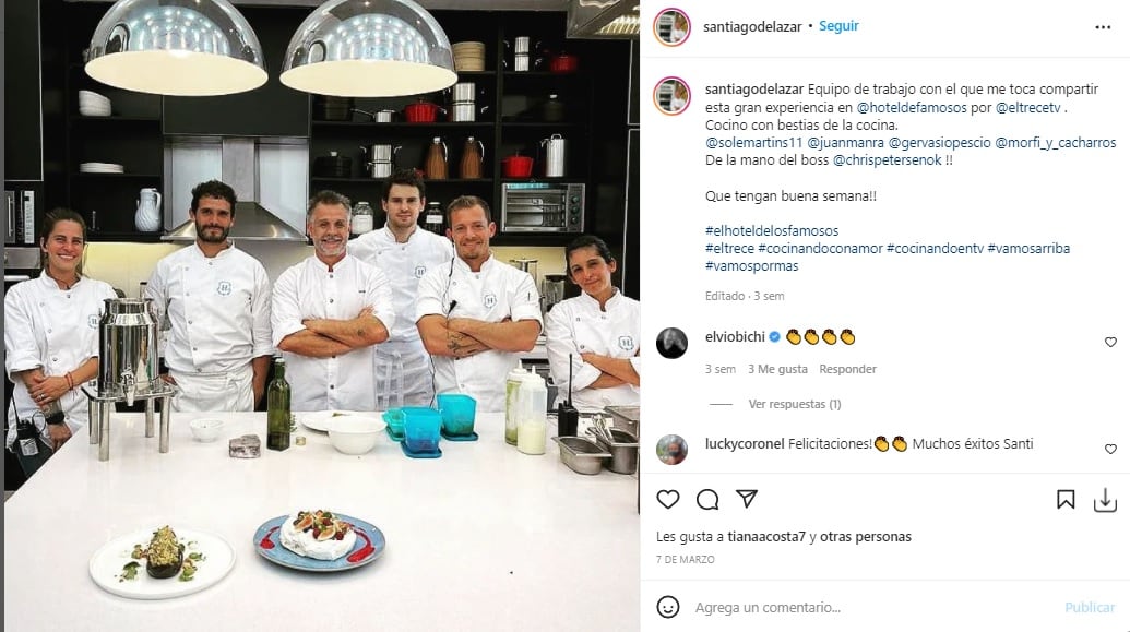 Santiago, el cocinero codiciado de El Hotel de los Famosos