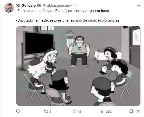 Los memes de ambos lados por la frase “Ley Pasta Base” del diputado Tailhade