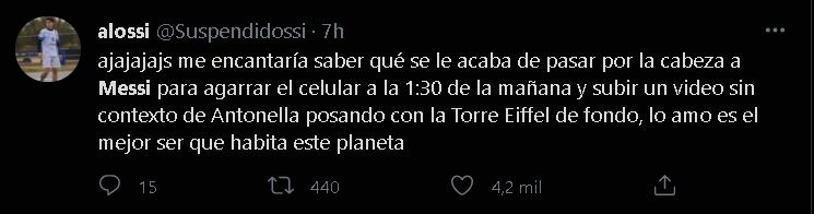 Así reaccionó la gente en las redes sociales al posteo de Messi sobre Antonela Roccuzzo.