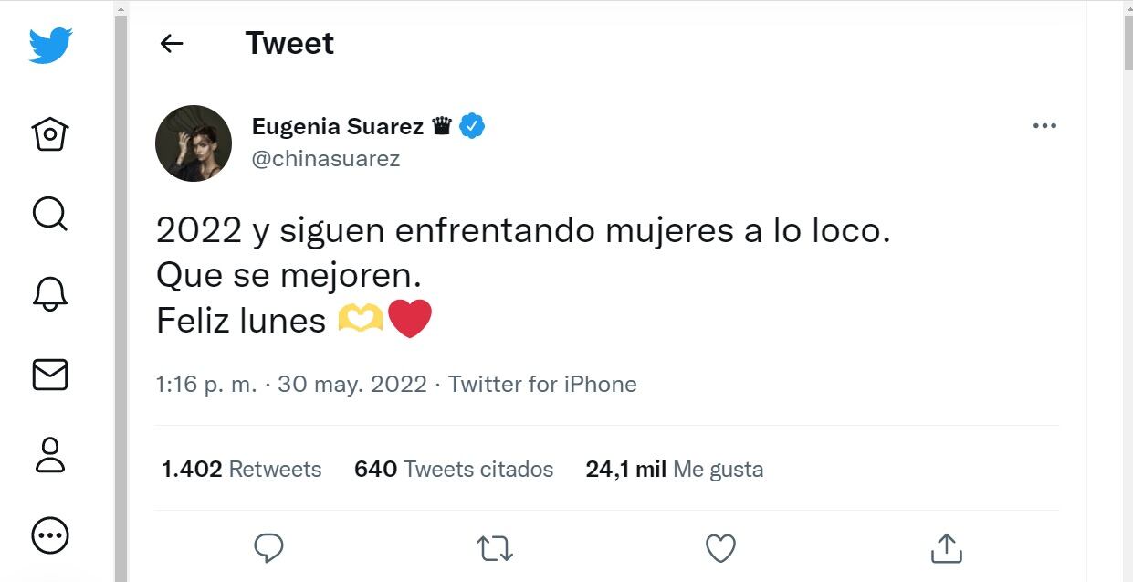 La China Suárez reaccionó ante los mensajes de María Becerra.