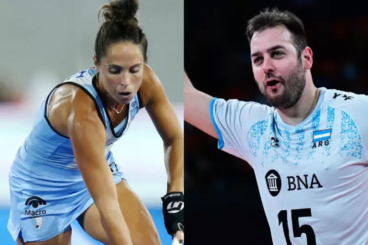 Rocío Sánchez Moccia (hockey sobre césped) y Luciano De Cecco (vóley), los abanderados argentinos en los Juegos Olímpicos París 2024 (Foto gentileza)